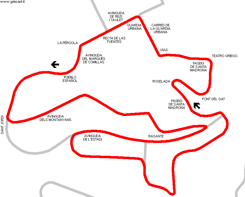 Montjuich 1951: motorcycle circuit
